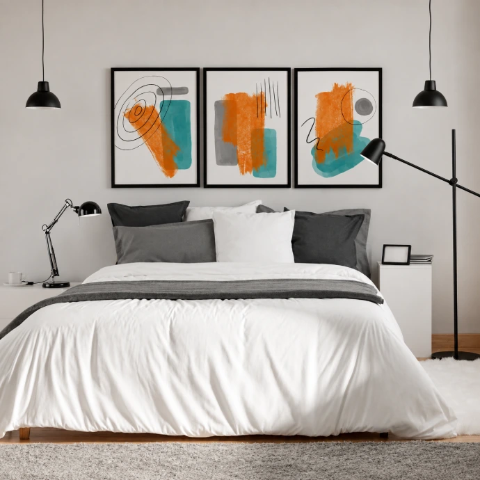 Composição de quadros artísticos da coleção Novo Mundo