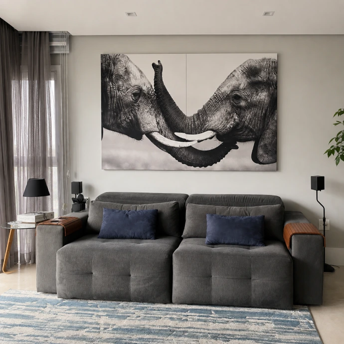 Produção de quadros em grandes formatos para projetos de arquitetura