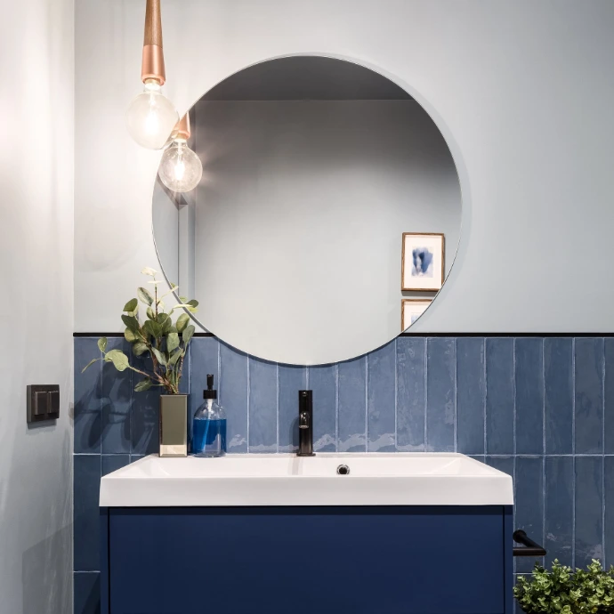 Espelho orgânico de parede para decoração moderna